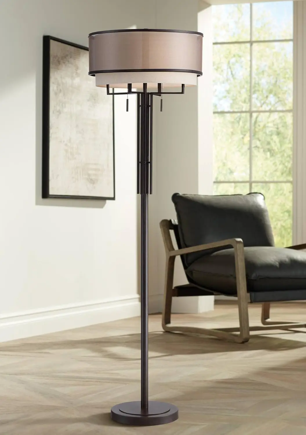 Alamo Industrial Rustic Farmhouse Standing Floor Lamp 62