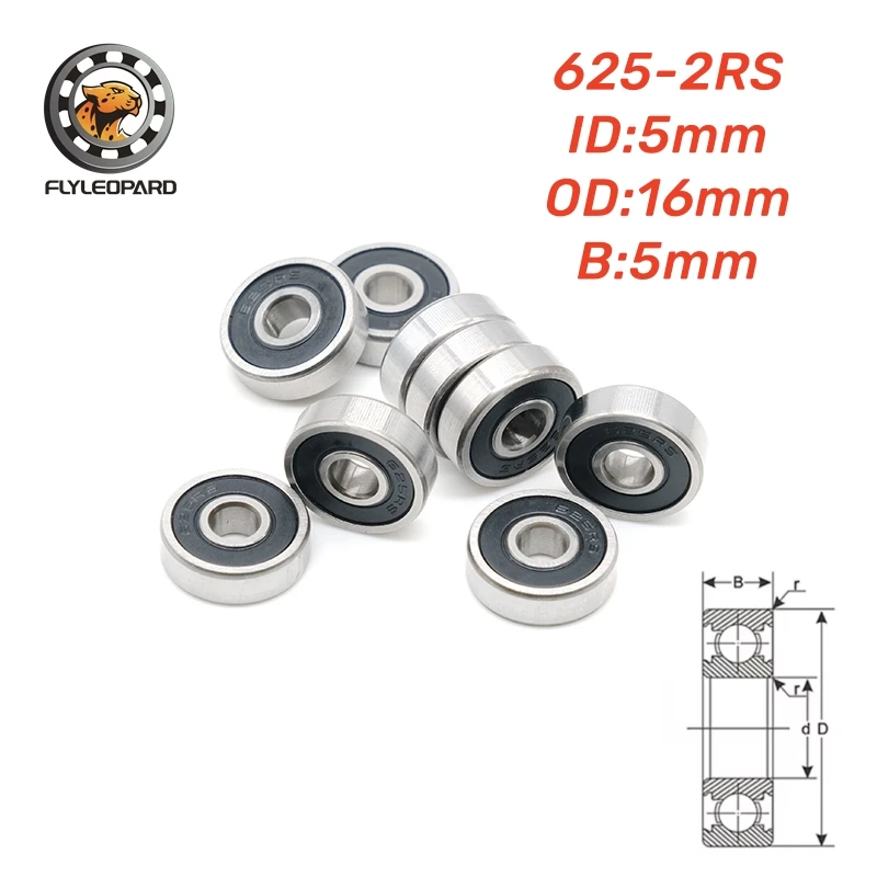 （5pcs/set）6002-2RS Bearing 15x32x9 mm Chrome Steel Deep Groove Ball Bearing 608 6000 6001 6202 6805 6903 2RS Motor Grade ABEC-7