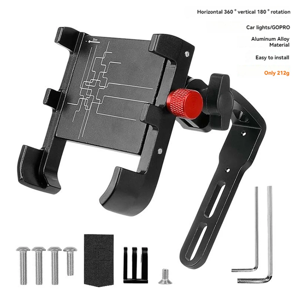 

Universal Cycling Phone Holder Angle Adjustable Handlebar Bracket Outdoor Riding Accessories for Bicycle/ Mountain Bike