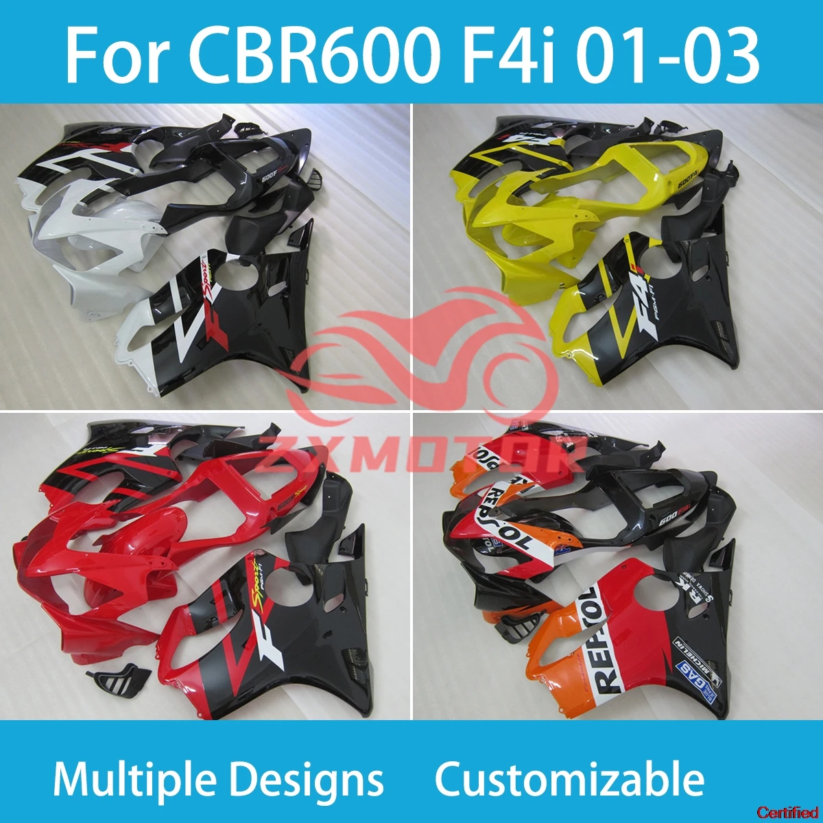

CBR 600 F4i 2001 2002 2003 крутые обтекатели для Honda CBR600 F4i 01 02 03, комплект гоночных мотоциклов, комплект обтекателей