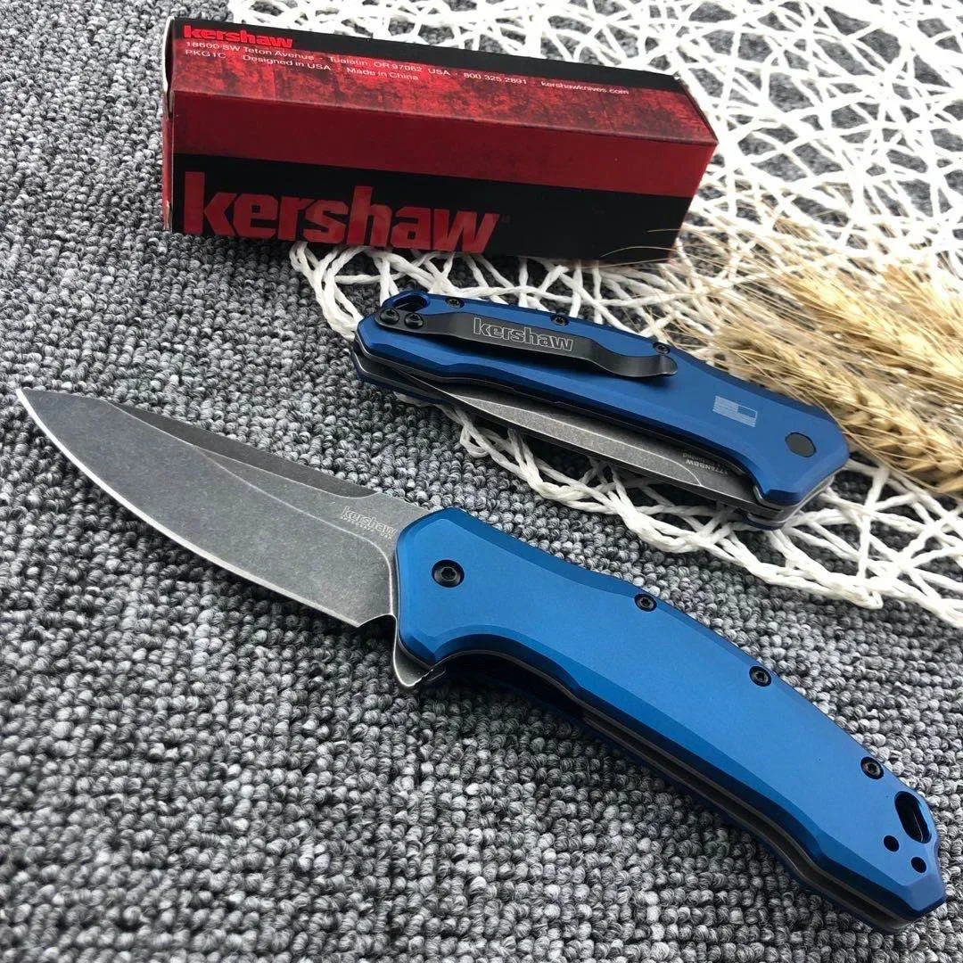 KS 1776 EDC Knife 8Cr13Mov Blade Aluminum Handle Outdoor Slim Hunting Self-defense Tactical Pocket Portable Folding Knives Tools