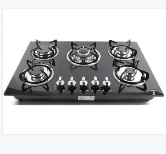 high quality LPG 5 burner gas stove glass  cooking gas cooktop