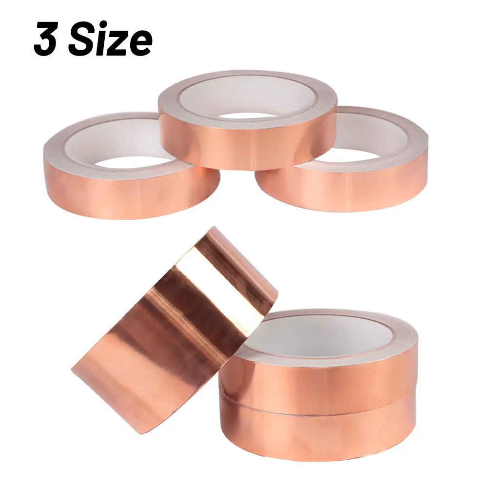 Tape Copper Foil Tape Electromagnetic Radiation For Soldering High Temperature Resistant Single-sided Slug 20M Conductive