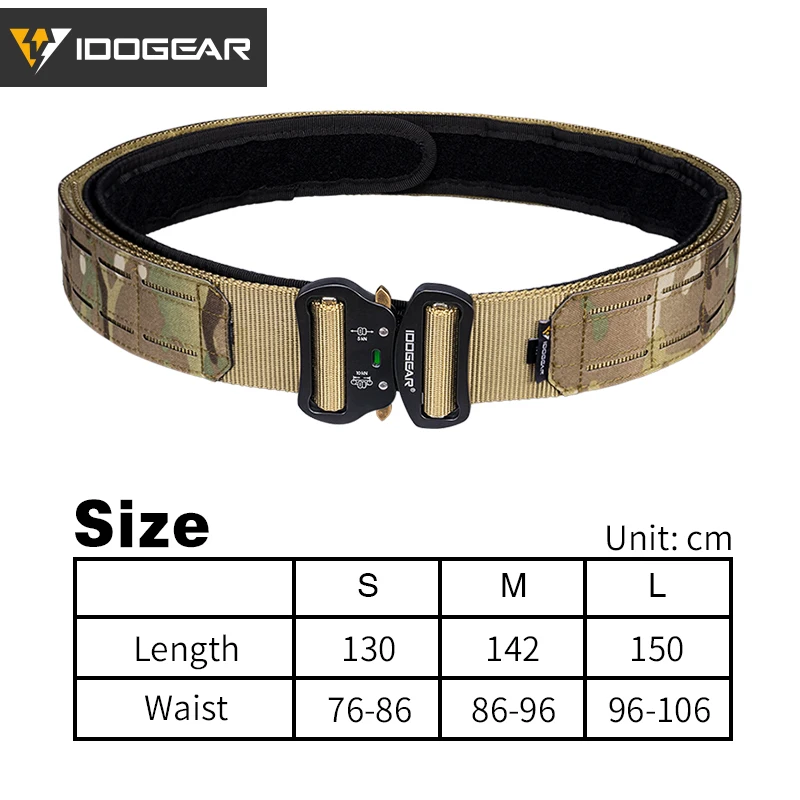IDOGEAR 2 Zoll Taktischer Gürtel mit 1,75 Zoll Innengürtel Schnellverschluss Metallschnalle MOLLE Lasergeschnittene Herrengürtel 3415 – Detail 15