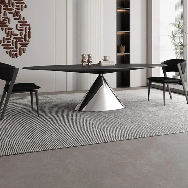 

Lounge Creative Dining Table Luxury Compact Aesthetic Service Dining Table Modern Reception Juegos De Comedor Trendy Furniture