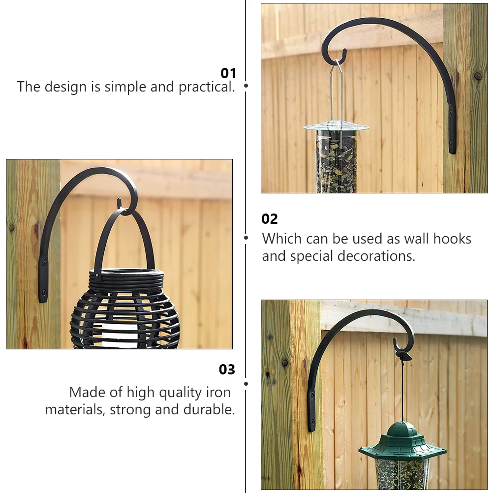 Flowerpot Planting Basket Hooks Hanging for Decorations Plants Bracket Wrought Iron Wall Metal Planter Hanger