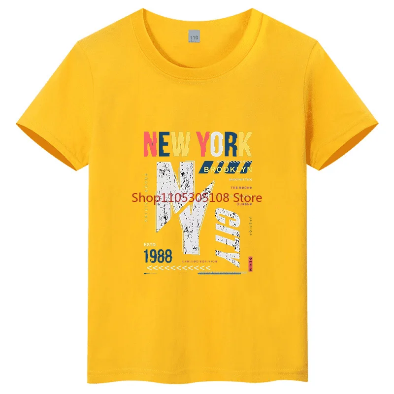 

Летняя детская футболка 2026 года с принтом «Лето 1998», мультяшный рисунок, 100% хлопок, круглый вырез, короткий рукав, для родителей и детей