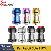 Original Hellvape Fat Rabbit Solo 2 RTA Tank 3ml/5ml 3 Airflow Mode Support Single & Dual Coil DIY E Cigarette Atomizer Vaping