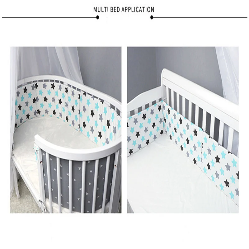 Baby Bumper Crib Cot Protector Infant Cotton Children\'s Bed Barriers Newborns Around Cushion Braid Cunas Para El Bebe