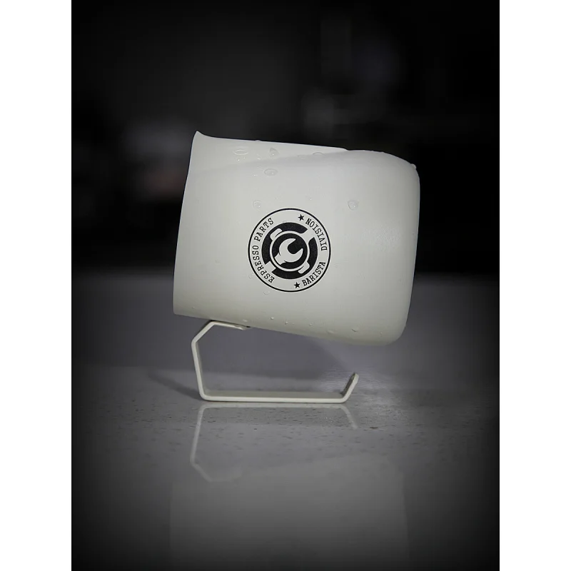 1 Uds. Para ESPRESSOPART tarro de café con leche profesional con caño puntiagudo de acero inoxidable en relieve