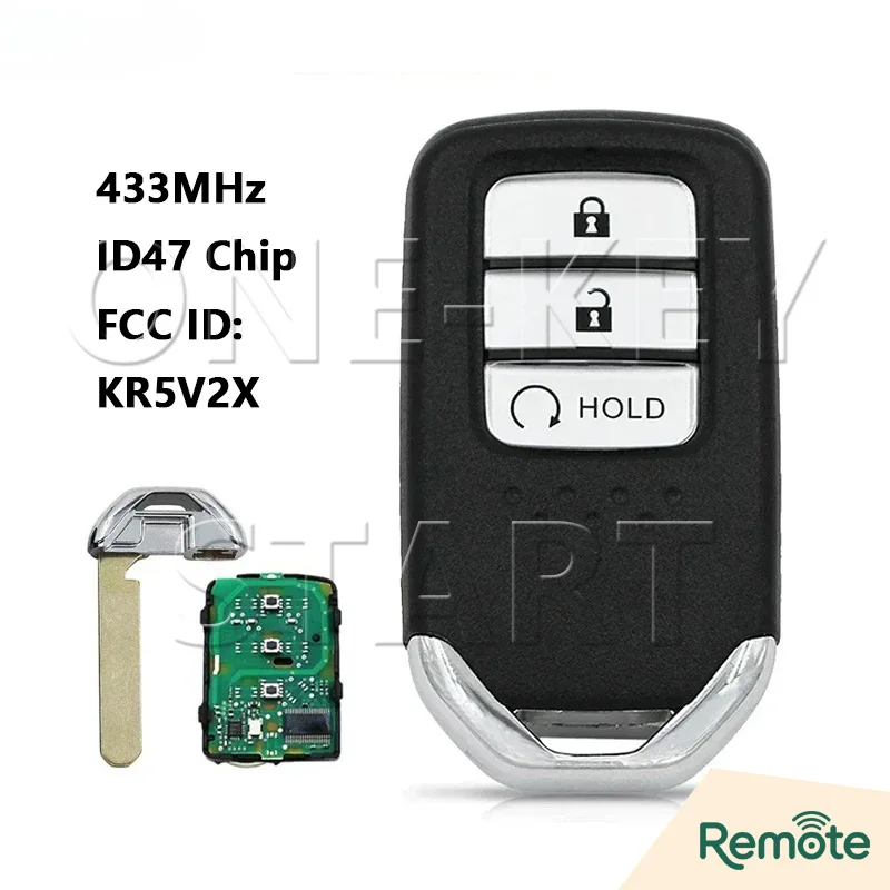 FCC: KR5V2X ID47 Chip 433MHz Proximity-Autoschlüssel für Honda City CRV HRV Civic Odyssey Clarity Jazz Pilot XRV Venzel EX-L – Detail 9
