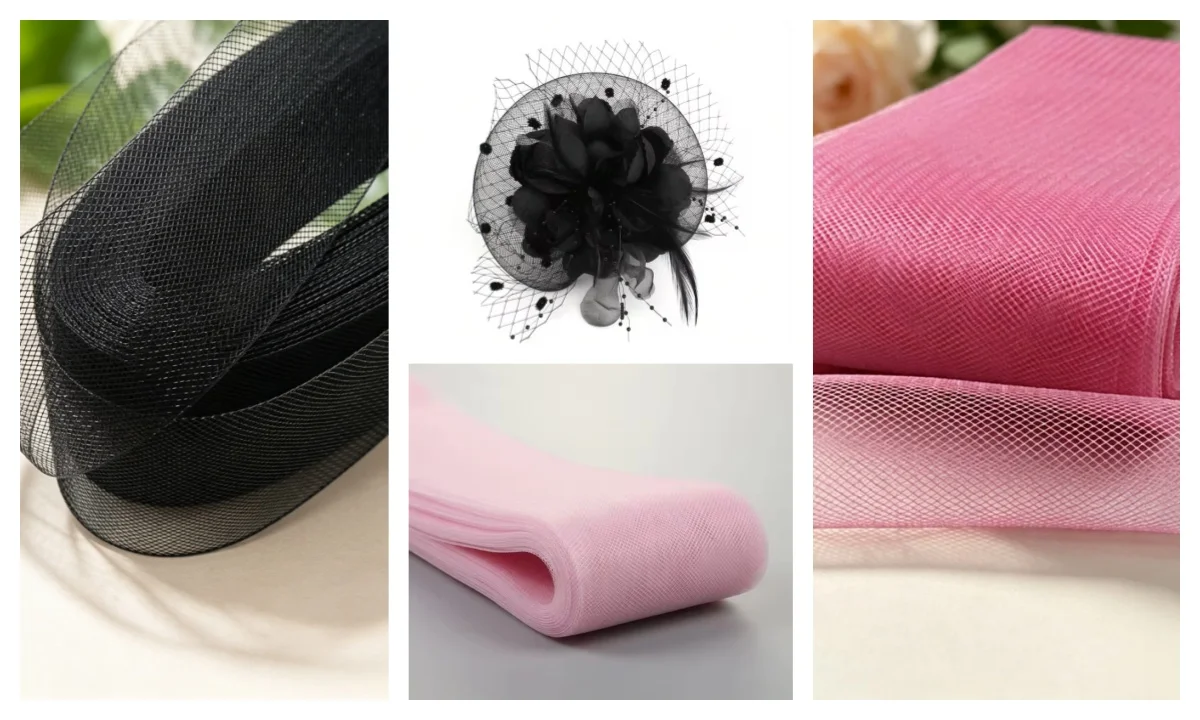 Soft Crinoline Horsehair Braid Mesh Fabric Polyester Textile for Wedding Dress Skirt DIY Craft Projects Crinolina
