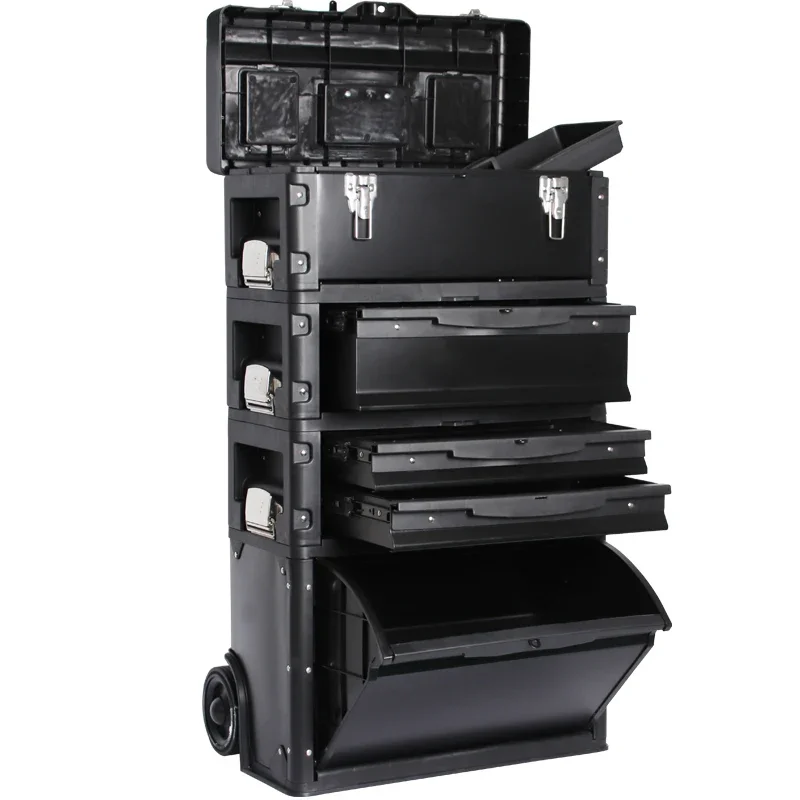 Car Maintenance Tool Storage Box Multifunctional Trolley Three-in-one Hardware Tool Box Wheeled Workshop Tool Trolley