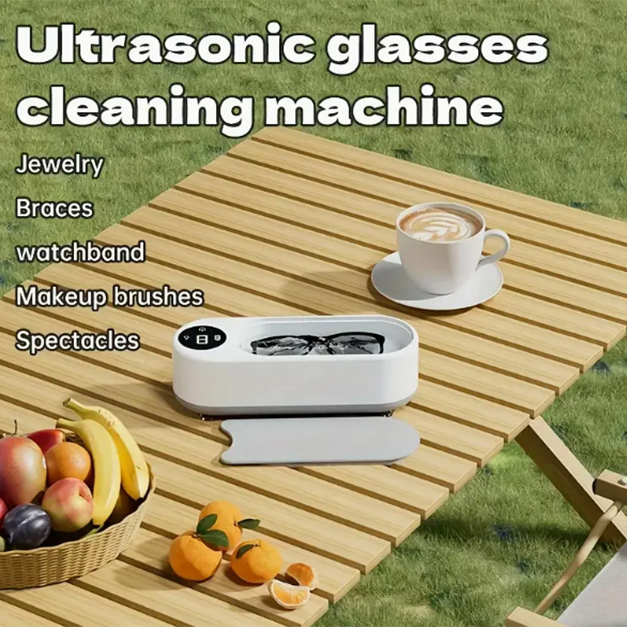 1pc Rechargeable Soundwave technology Cleaner for Glasses, Bracelets, Dental Tools Makeup Brushes - High FrequencyVibration