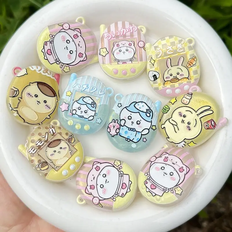 Cartoon Luminous Printed Chiikawa Hole Keychain Bag Pendant Beaded Pen DIY Accessories Mobile Phone Chain