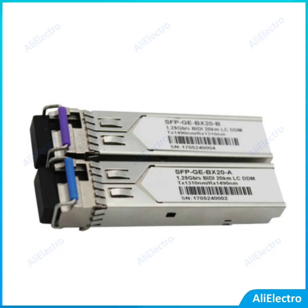 

Factory price 1.25Gb/s SFP Transceiver SFP Module 20km 1310nm/1550nm LC DDM single fiber singlemode free shipping