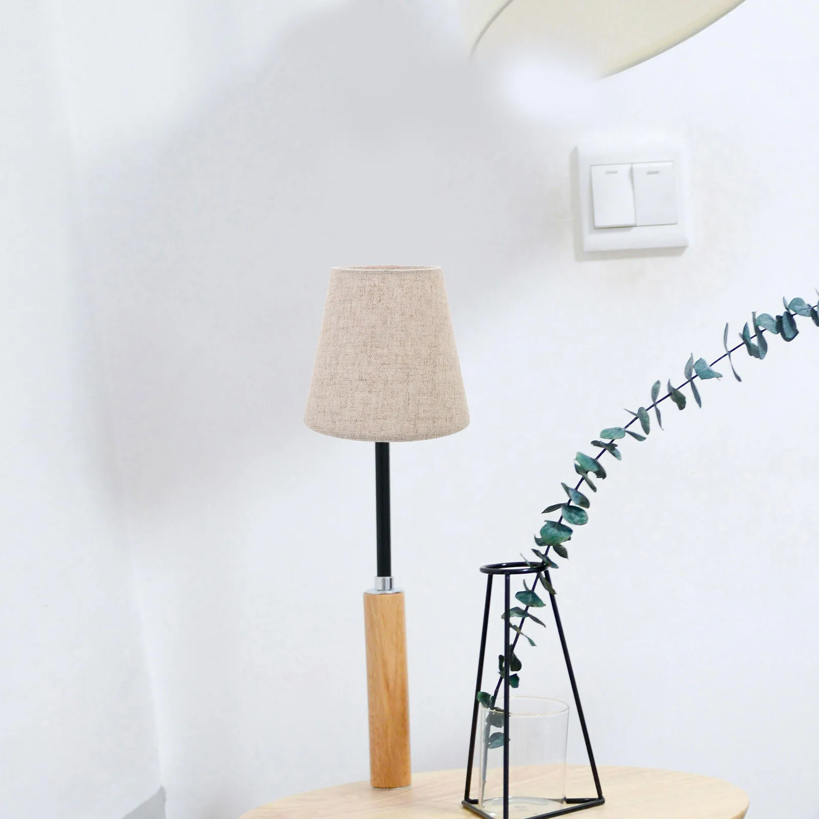 

Replacement Table Lamp Shade Cloth Pleated Metal Clip Type for Bedroom Living Room Study Lamp Cover Light Shade