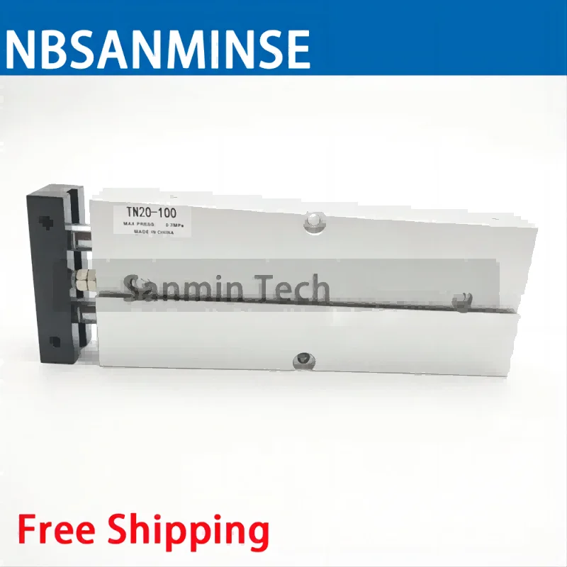 

NBSANMINSE TN Bore 20mm 0.1 ~ 1.0 MPa Double rod cylinder Double Acting With Magnet Air Pneumatic Cylinder High Quality