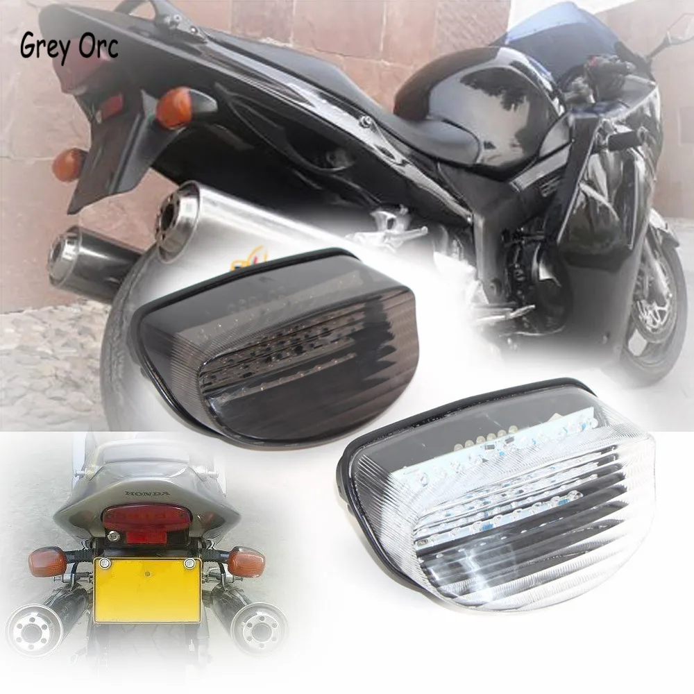 For Honda CBR1100XX HORNET 250 1997-1998 600 1998-2003 Motorcycle Rear LED Taillights Brake Assembly with Steering Tail Light