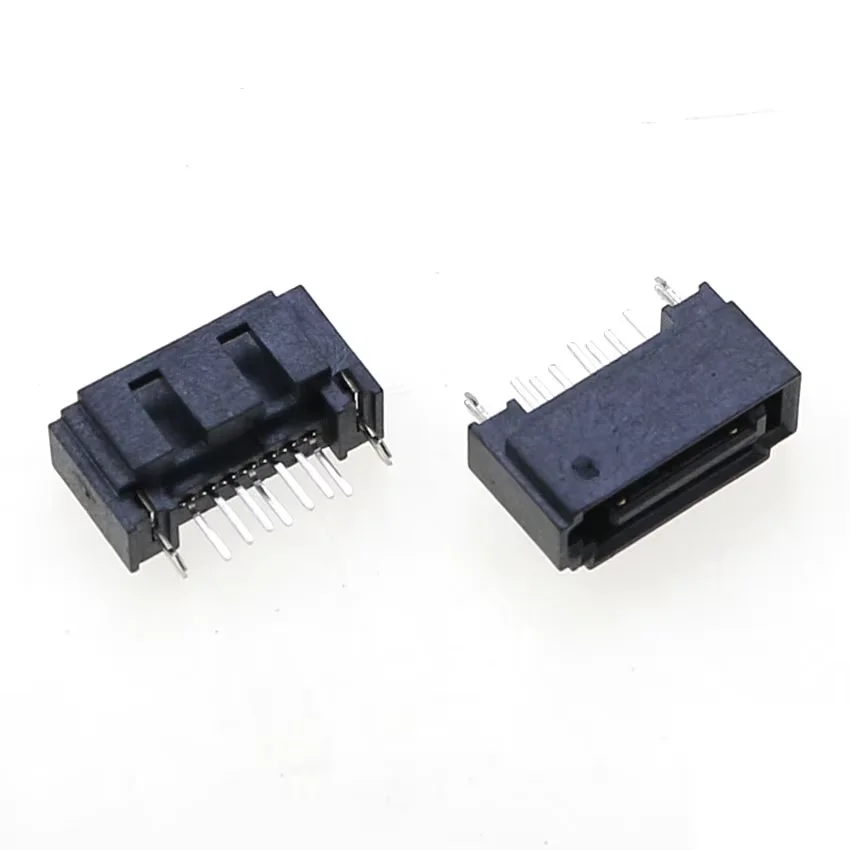 10Pcs SATA 7Pin Männlich Weiblich Typ A Nadel 7P Zweireihige Dislokation 90/180 Grad Stecker Festplatte interface Buchse SATA PCB – Detail 2