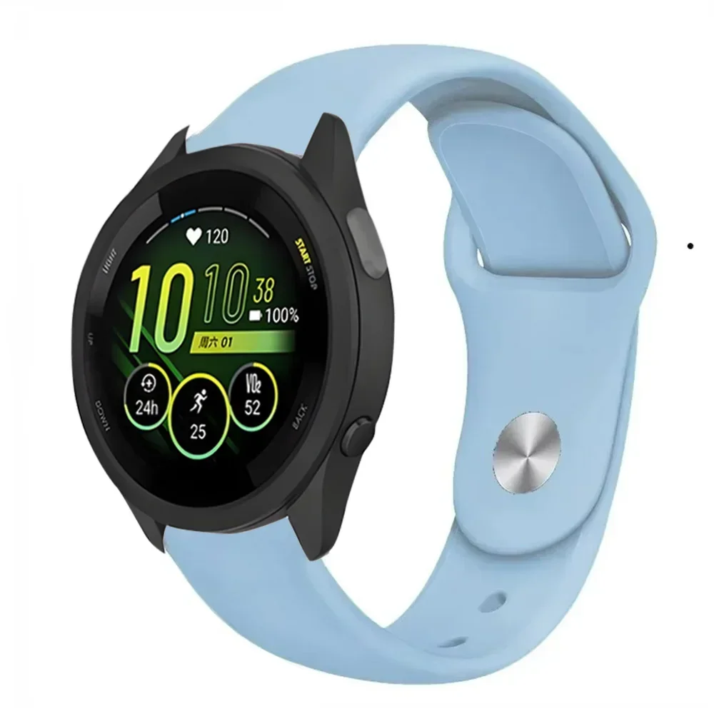 Pulseira de silicone de 18mm 20mm 22mm para Garmin Forerunner 965 265 255 55 645 245 165 265S substituir banda Garmin Venu 3/2 S Acessórios