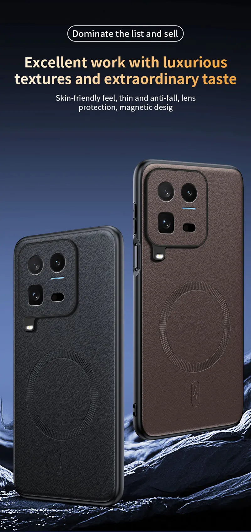 Für IQOO 15 Ultra Hülle Magnetische Leder-Schutzhülle für IQOO 15 Ultra Anti-Fingerabdruck Rutschfeste PC+TPU – Detail 5