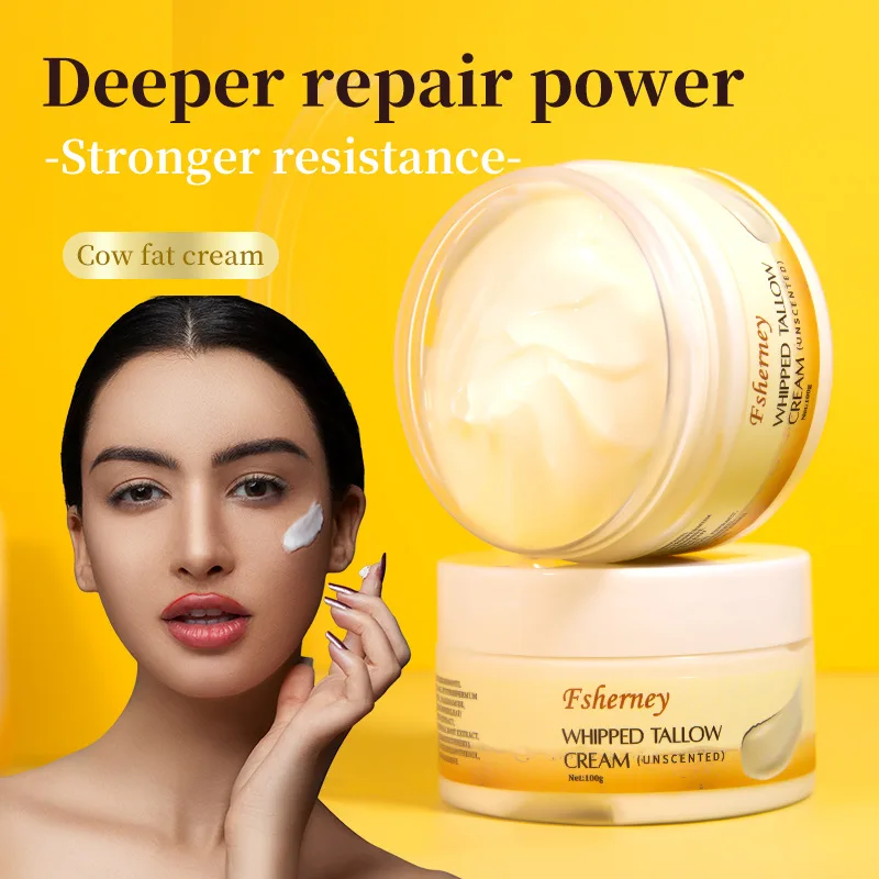 

Ultra Hydrating Tallow Balm Cream Deep Moisture Repair Dry Cracked Skin,Nourishing Face Body Butter, Natural Skincare Solution