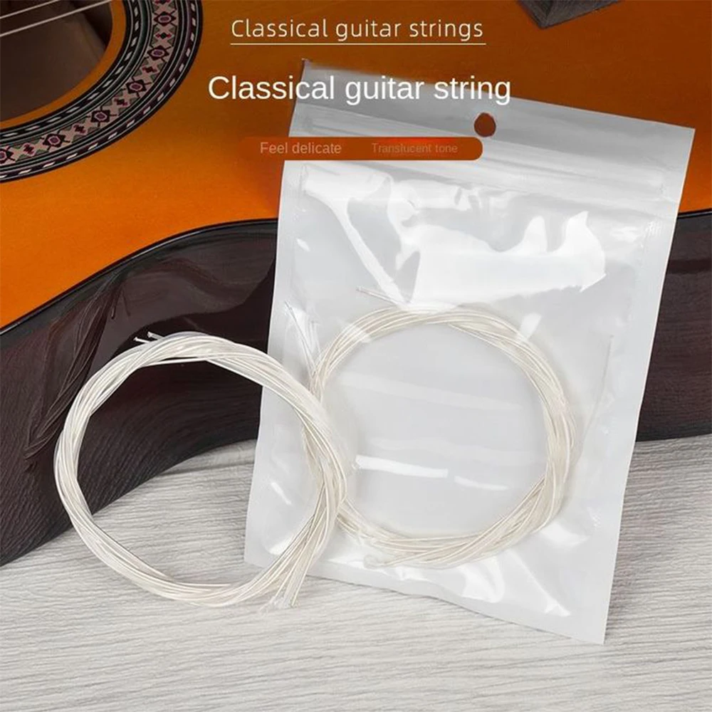 6pcs/set Classical Guitar Strings Nylon Silver Plating Set Super Light For Classic Acoustic Guitar Parts Replacement Accessories