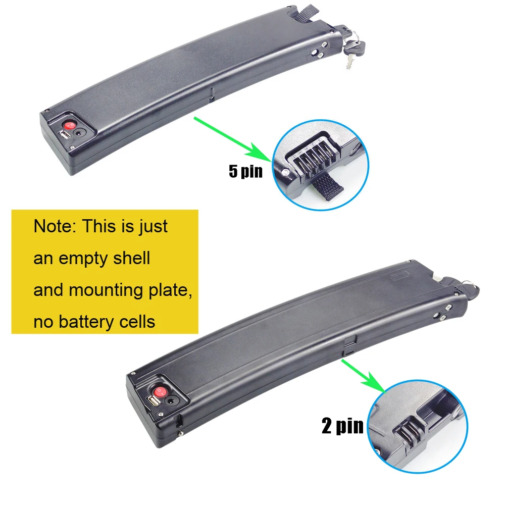 Reention electric bicycle battery box with 36V discharge port 2pin or 5pin 30pcs 18650 battery just an empty shell