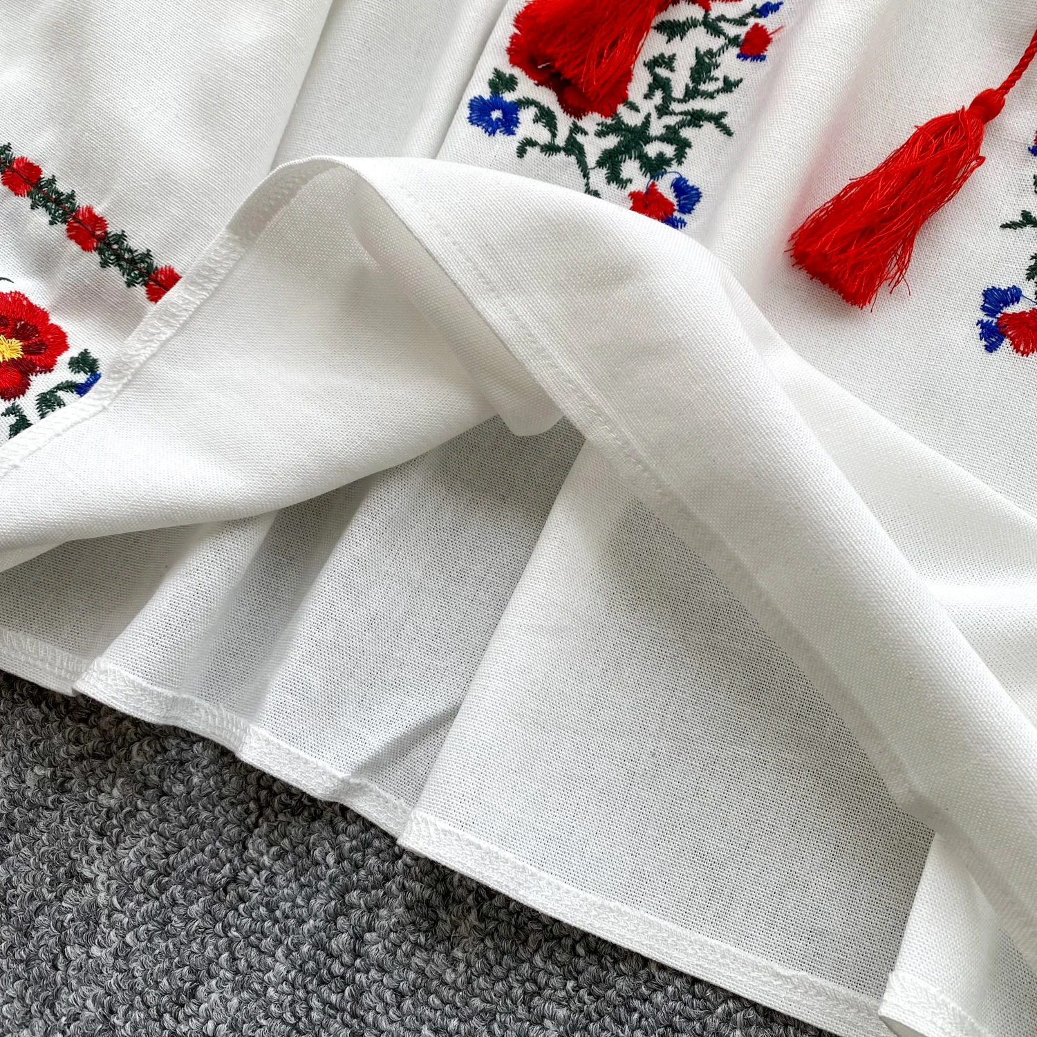 ヴィンテージセクシーな O ネックプリント長袖ブラウスエレガントな韓国ファッショントップ秋の女性のシャツ