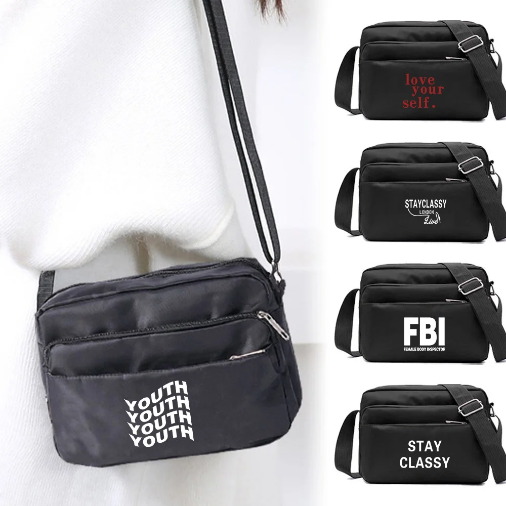 

Сумка через плечо с узором в виде стен, большая вместительная сумка для путешествий на выходные, многослойная сумка для хранения вещей, регулируемый ремень, сумка для покупок на плечо