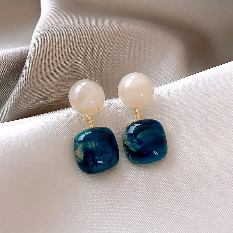 Geometrische Ohrringe aus Kunstharz, modische Acryl-Edelstein-Ohrringe für Frauen, trendige Ohrringe, Schmuck, Accessoires, Geschenke