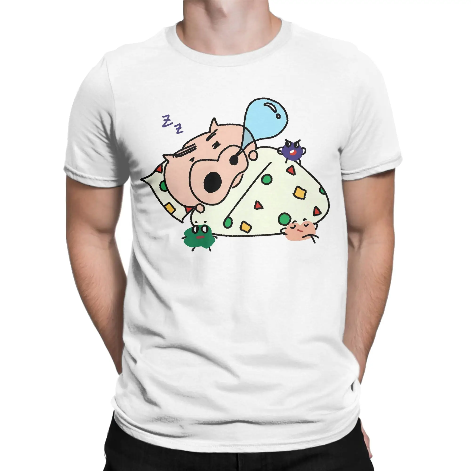 C-Crayon S-Shin-chans Anime Cartoon T-Shirt for Men Women  Humor Pure Cotton Tees Crew Neck Short Sleeve T Shirts Gift Idea Tops