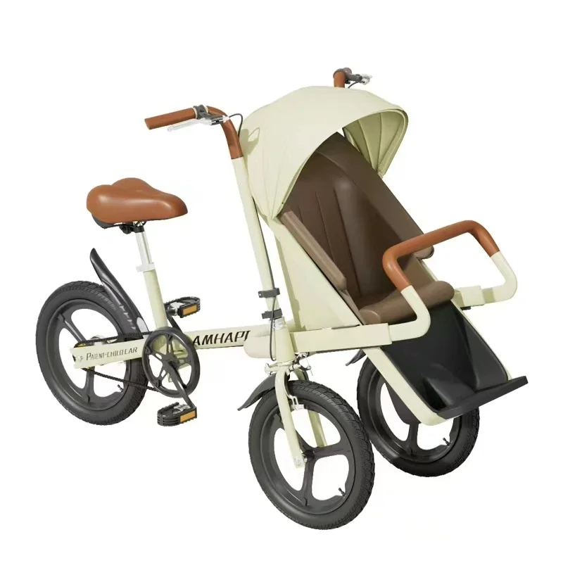 high-quality tricycle parent-child special bicycle Outdoor bicycle can sit two people