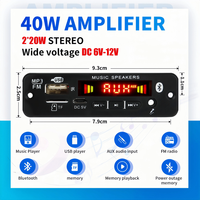 DC 12V Bluetooth 5.0 MP3 WMA WAV APE Decoder Board Handsfree Car Kit Audio 3.5mm Microphone USB TF FM Radio Music Player Speaker