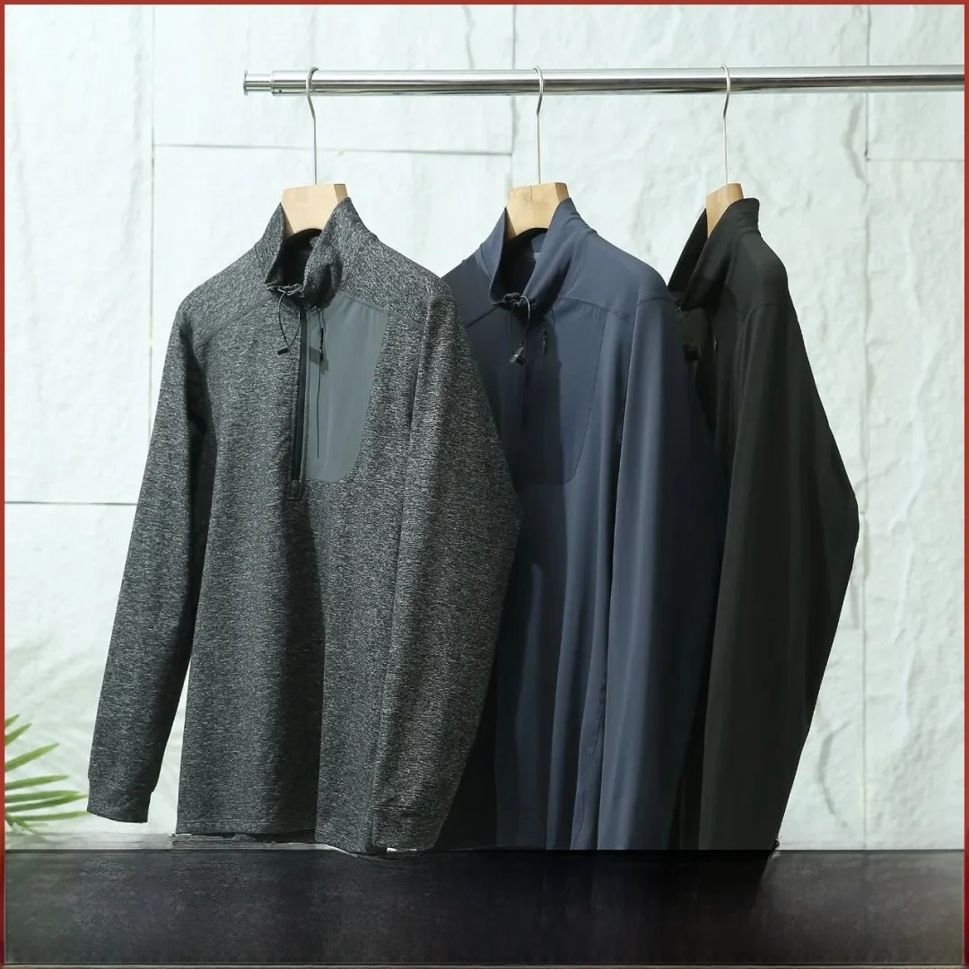 

Qui Dry Fce Lined Outdoor Sports T-irt f Zip Warm Moisture ng Breathable Stand Fit Long Sve Youth Faion