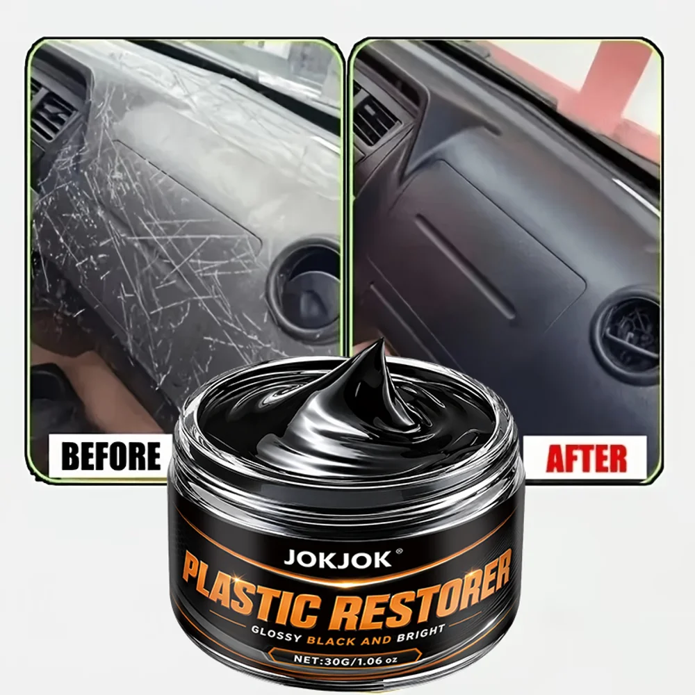 30g Heavy-Duty Car Plastic Renovator Wax - Fast-Acting Scratch Repair, Restores & Protects Car Bumpers, Interiors, Dashboard