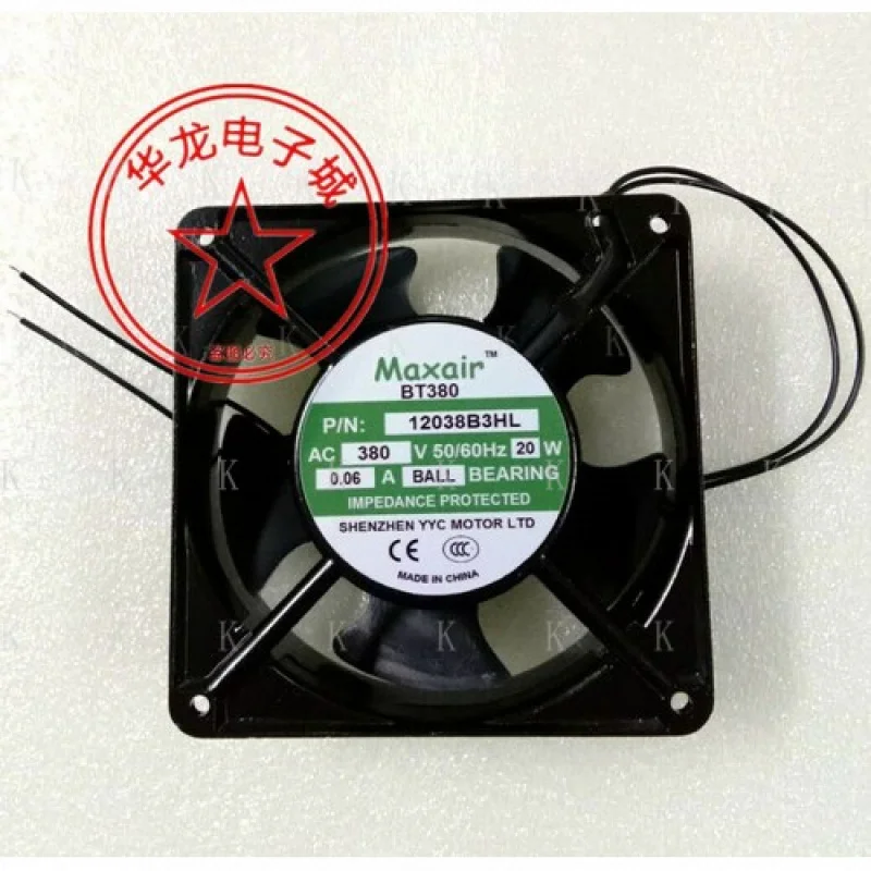 

C 1pcs for Maxair BT380 12038B3HL 380V 20W 0.06A axial flow AC fan