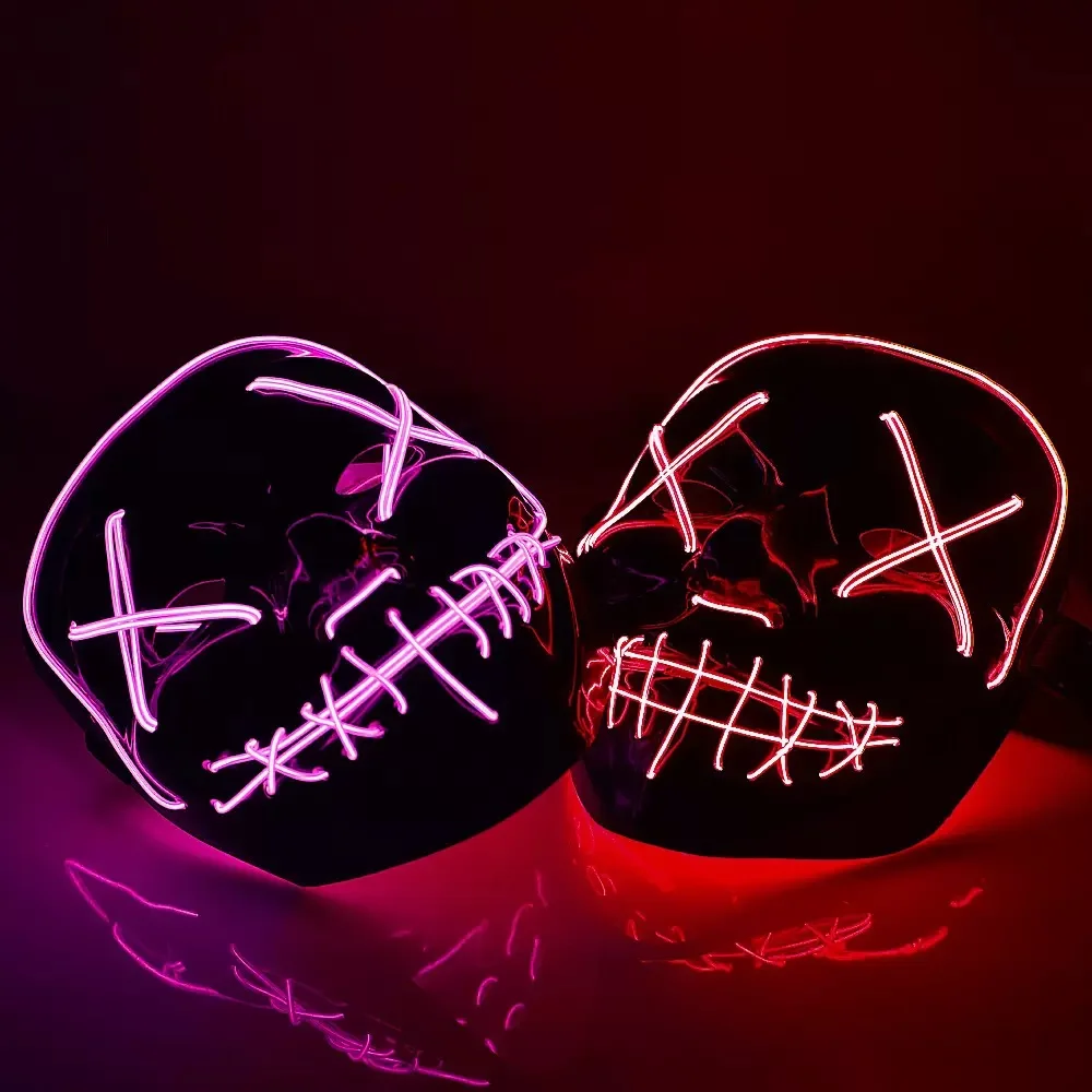 Masker Purge LED Nirkabel Berc - Led Purge Mask Halloween ulasan dan harga