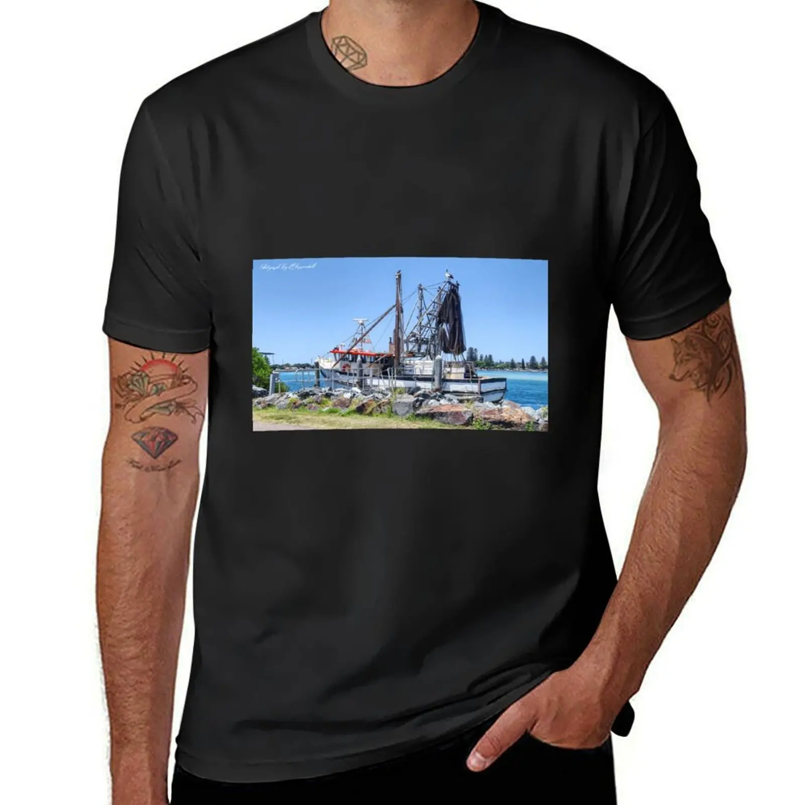 Fishing Trawler Tuncurry 203 T-Shirt cute tops Blouse animal prinfor boys funnys fitted t shirts for men