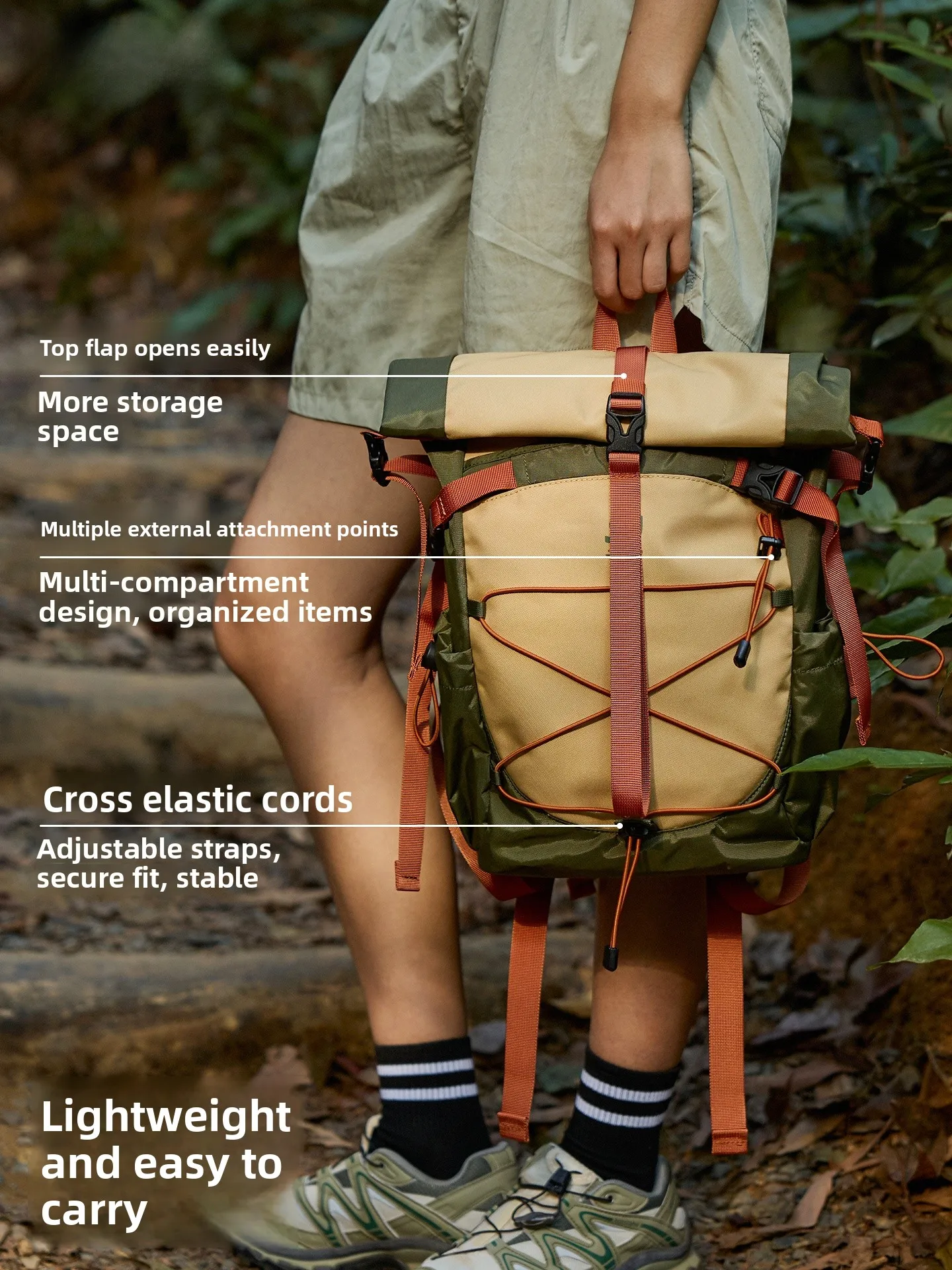 NEAK Lightweight Outdoor Sports Backpack for Hiking And Climbing Unisex Double Shoulder Bag with Basic Bearing System And Mil...