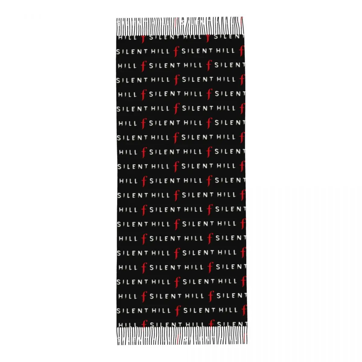 Silent Hill F Video Game Horror Logo Scarf Tassel Scarves for Women Soft Warm Shawls and Wraps Long Fall Winter Shawl Wrap