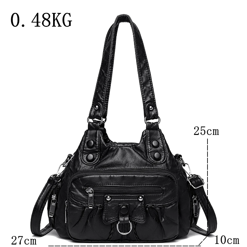 Vintage High Quality Leather Handbags Luxury Designer Handbag Ladies Hand Shoulder Crossbody Bags for Women New Soft Tote Bag