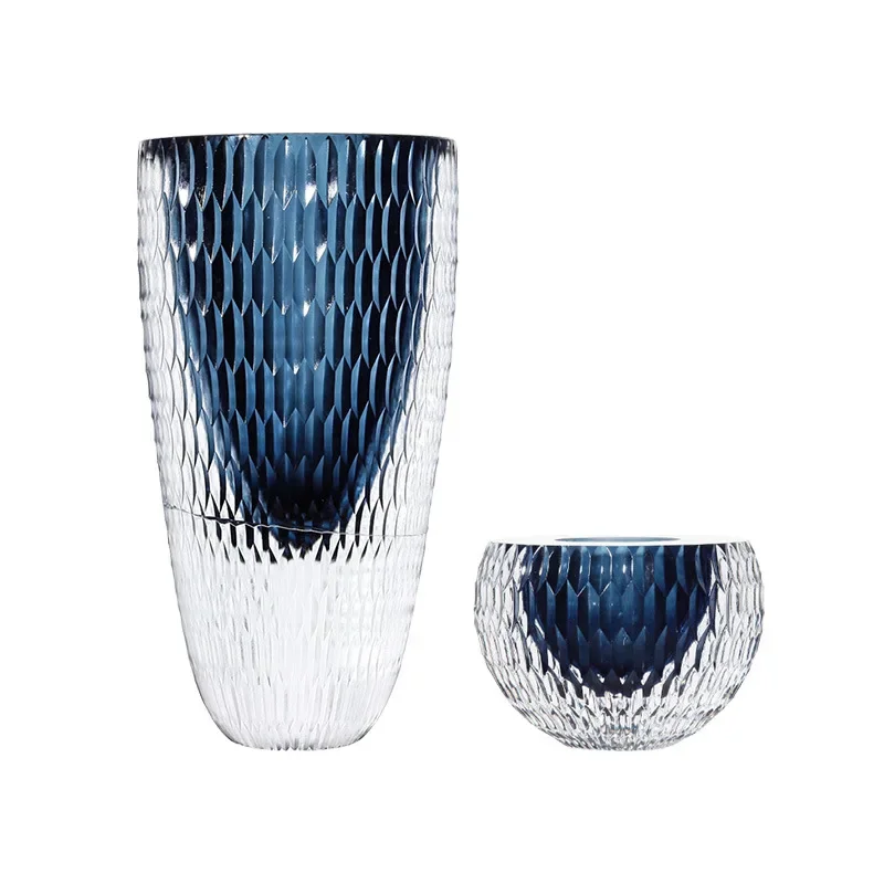 

Heavy thickened crystal glazed blue personalized creative high-end living room decoration ornament