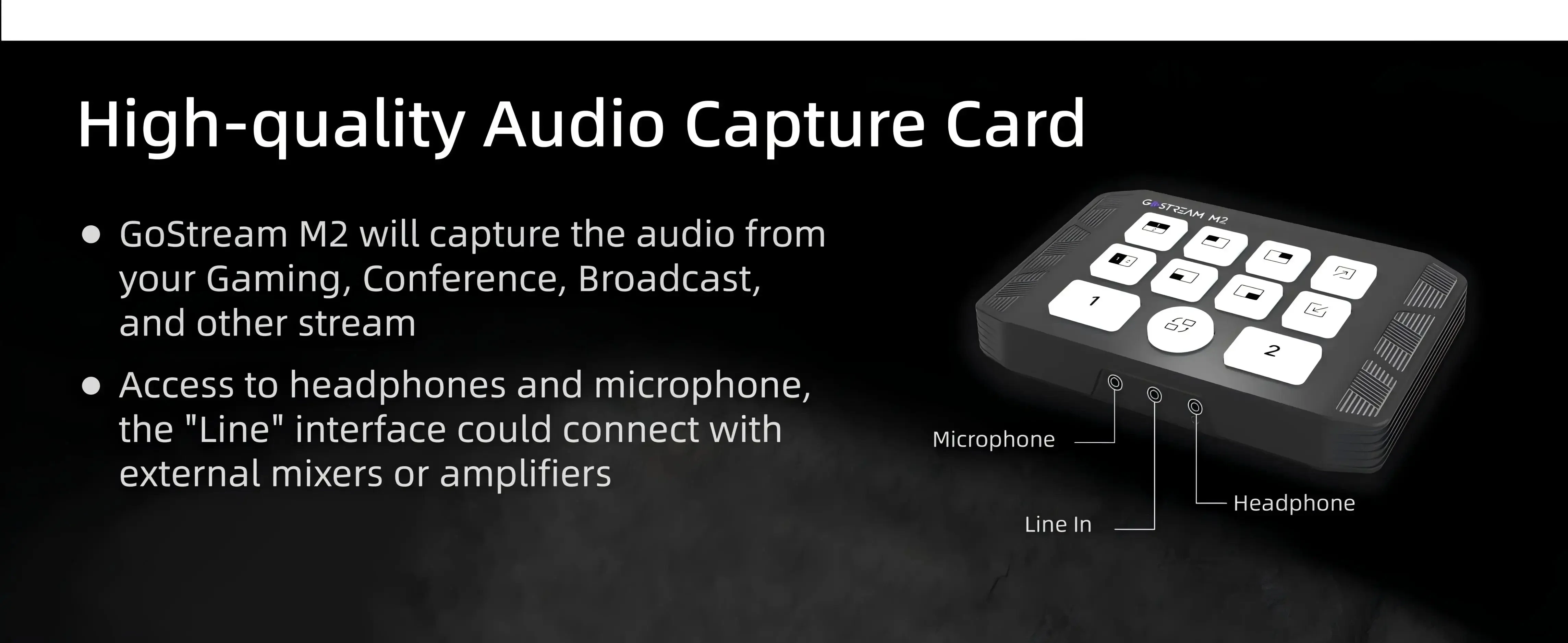 OSEE Gostream M2 2 Channel 4K HDMI Capture Card Switcher wiht Dual