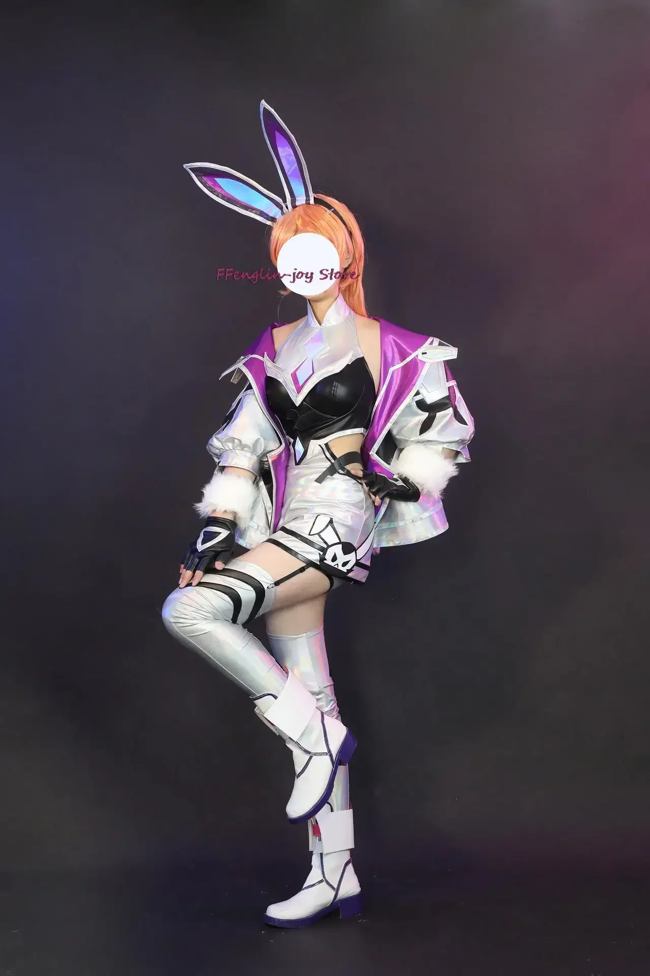 Game LOL Battle Bunny Cosplay Miss Fortune Costume Game Cos LOLs Battle Bunny Costume and Cosplay