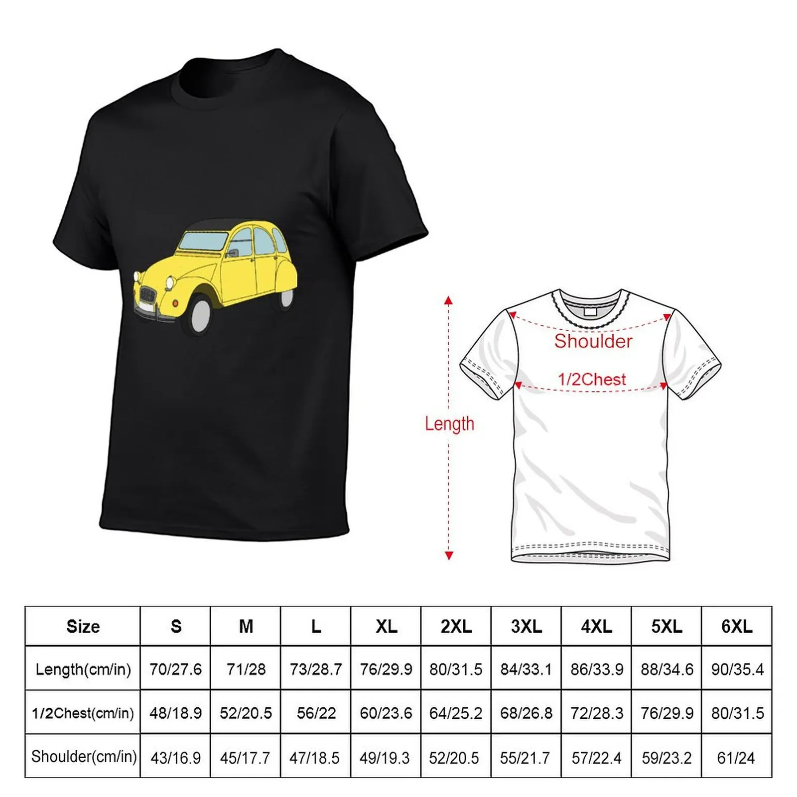 Citroen 2CV T-Shirt summer tops Short sleeve tee anime figures Funny t-shirts t shirts for men pack