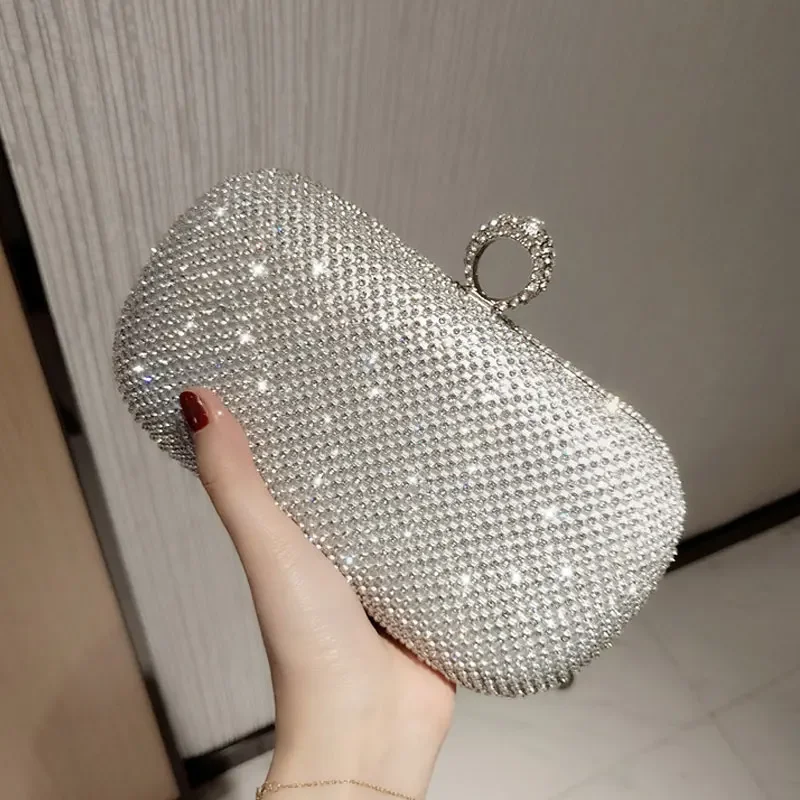 Yorei Tas Malam Berlian Wanita Desain Clutch Wanita Tas Bahu Mewah Bermerek Tas Tangan Pesta Tas Tangan Berkilau Tas Kurir