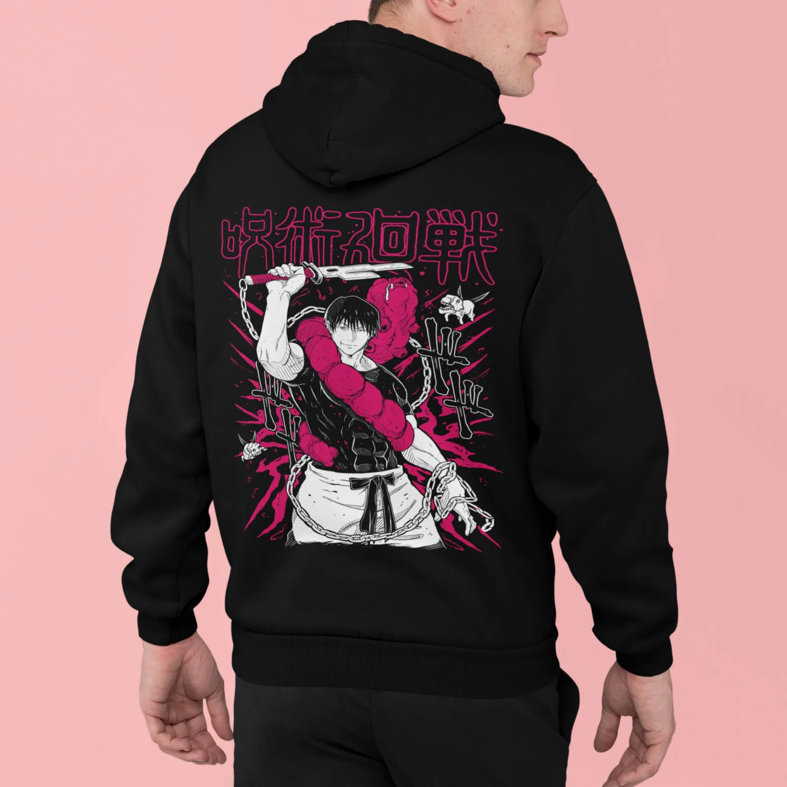 Toji Fushiguro Hoodie JJK Sukuna Jujutsu Kaisen Anime Gojo Satoru Back And Front