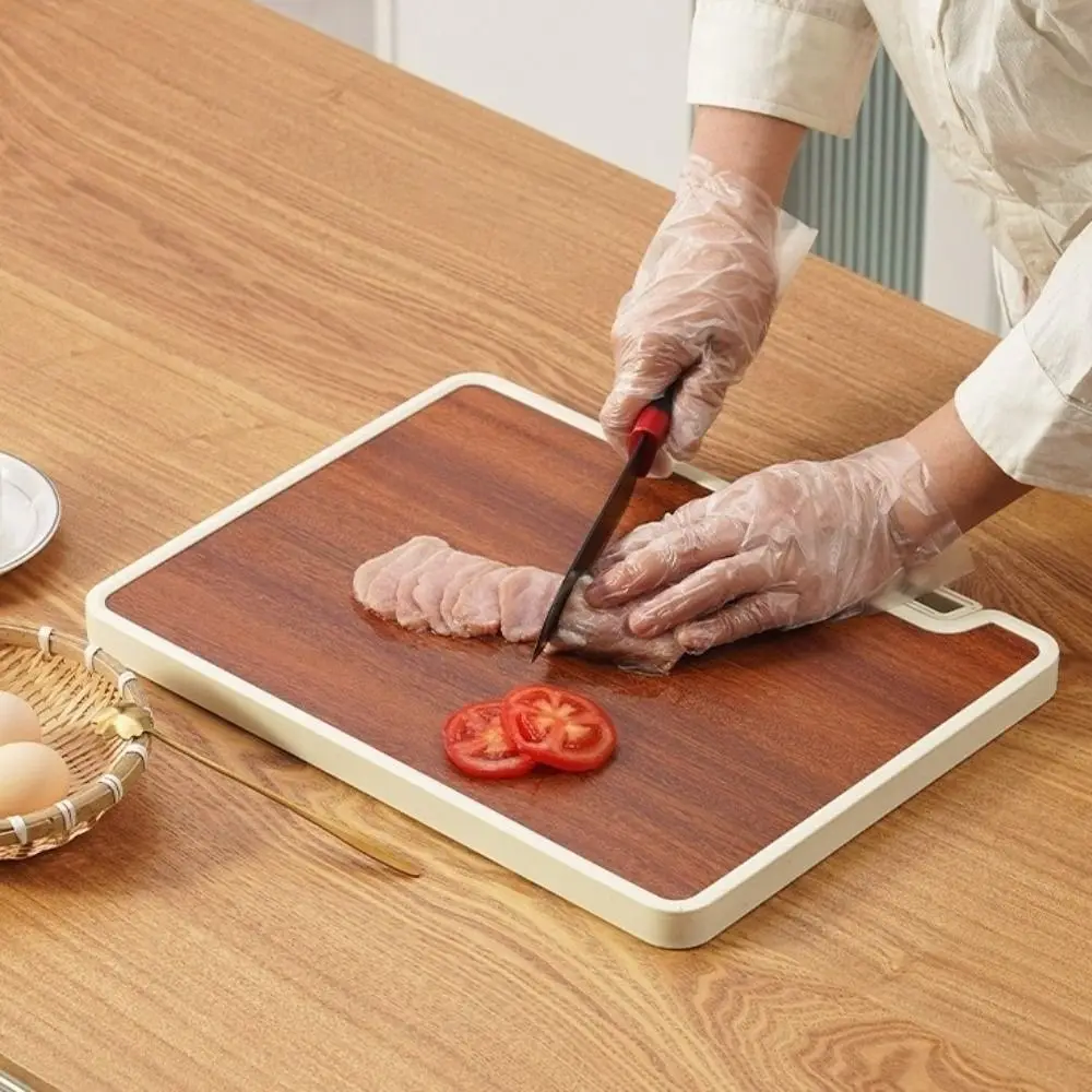

Double-sided Kitchen Chopping Board Wood Mildew-proof Fruit Cutting Board with Sharpening Stone Antibacterial